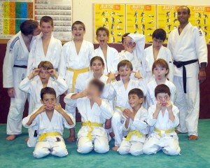 Judo grimace groupe enfant 2